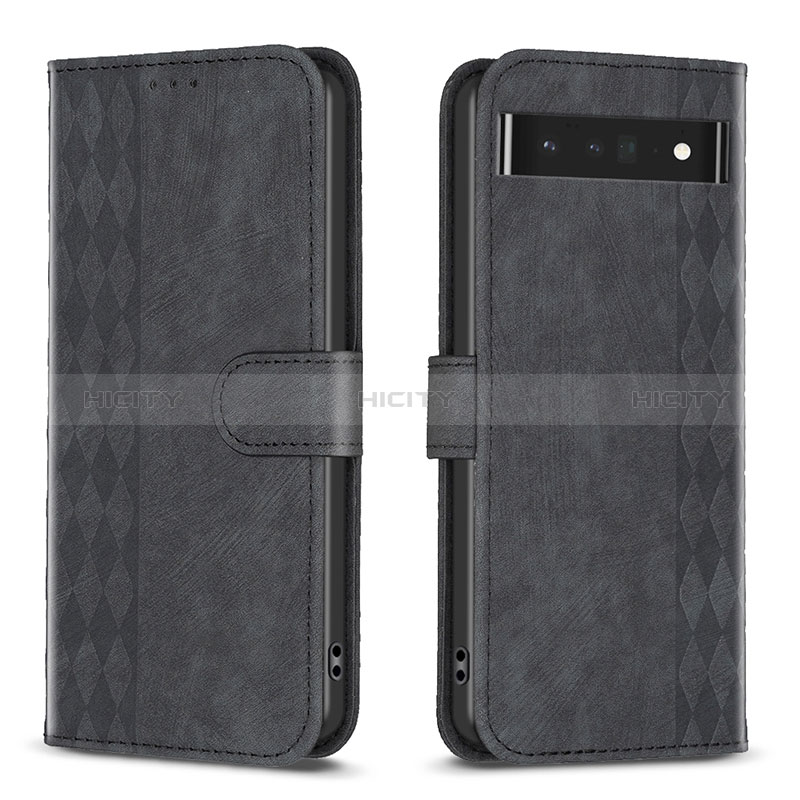 Funda de Cuero Cartera con Soporte Carcasa B02F para Google Pixel 7 Pro 5G Negro