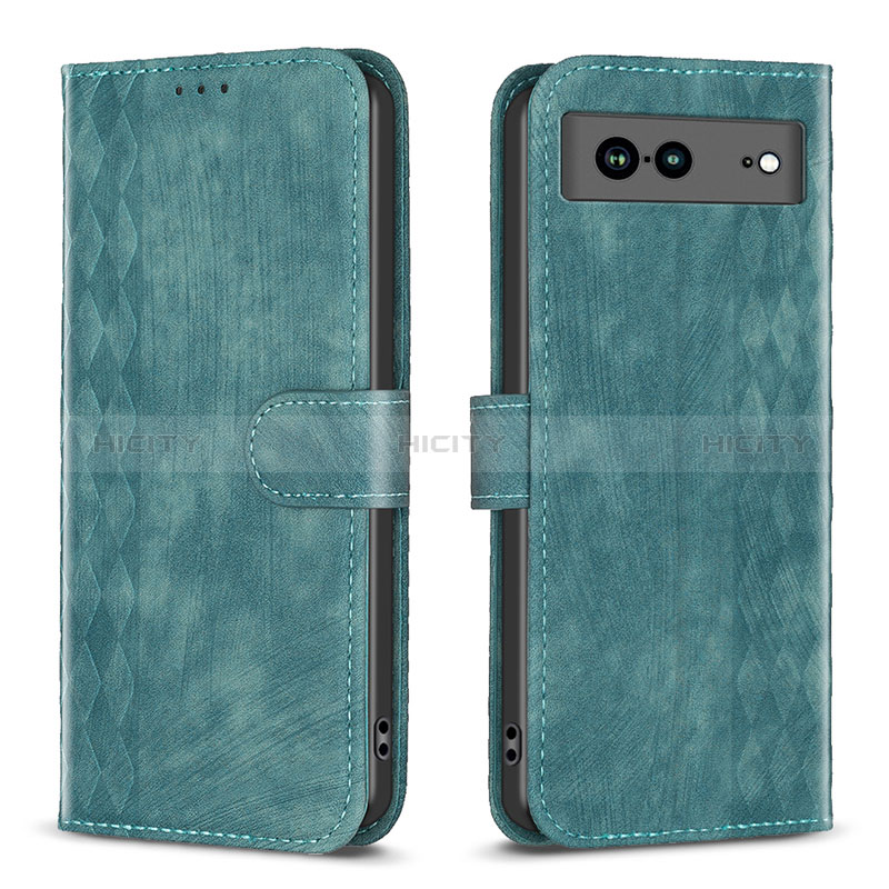 Funda de Cuero Cartera con Soporte Carcasa B02F para Google Pixel 7a 5G Verde