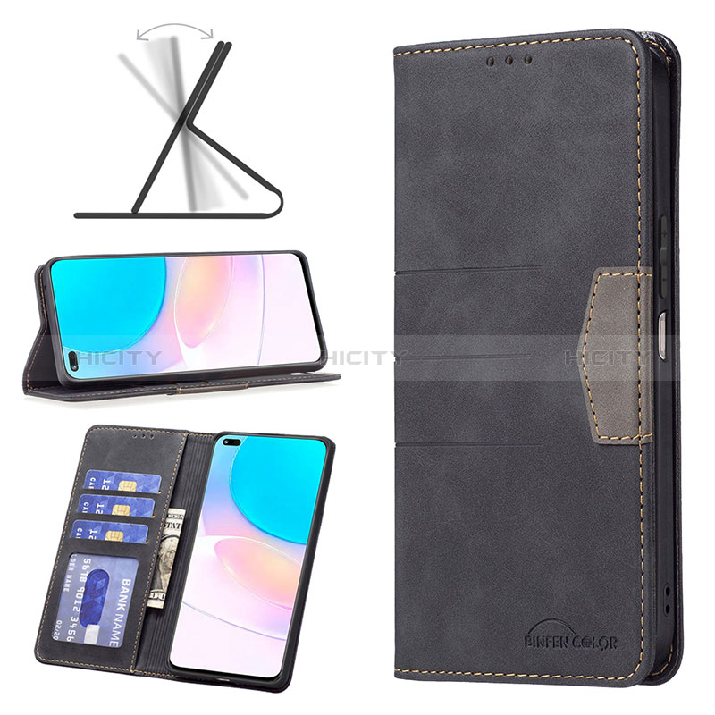 Funda de Cuero Cartera con Soporte Carcasa B02F para Huawei Honor 50 Lite