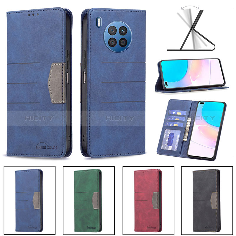 Funda de Cuero Cartera con Soporte Carcasa B02F para Huawei Honor 50 Lite