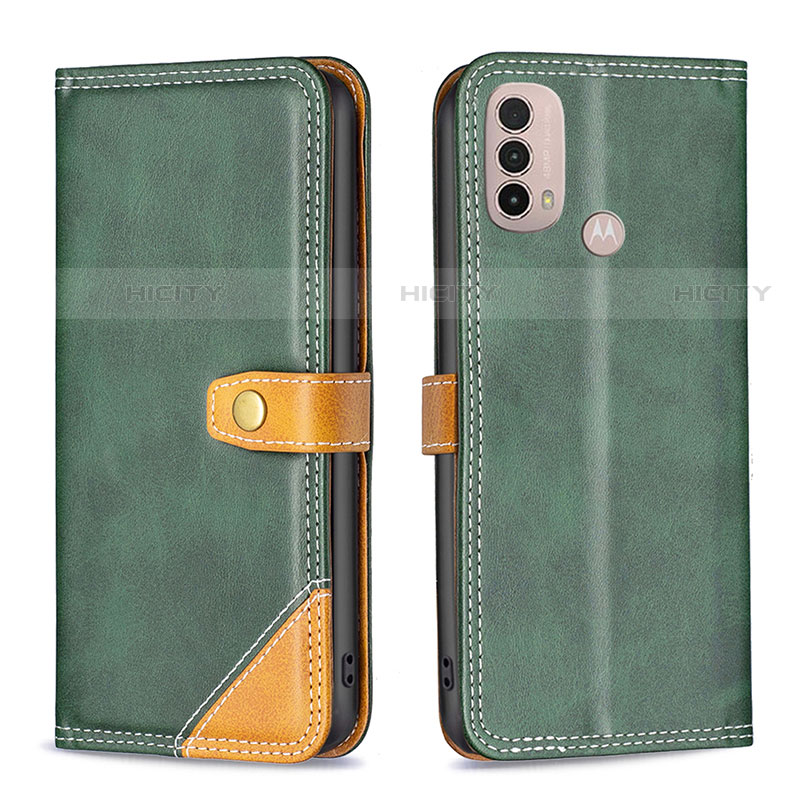 Funda de Cuero Cartera con Soporte Carcasa B02F para Motorola Moto E20