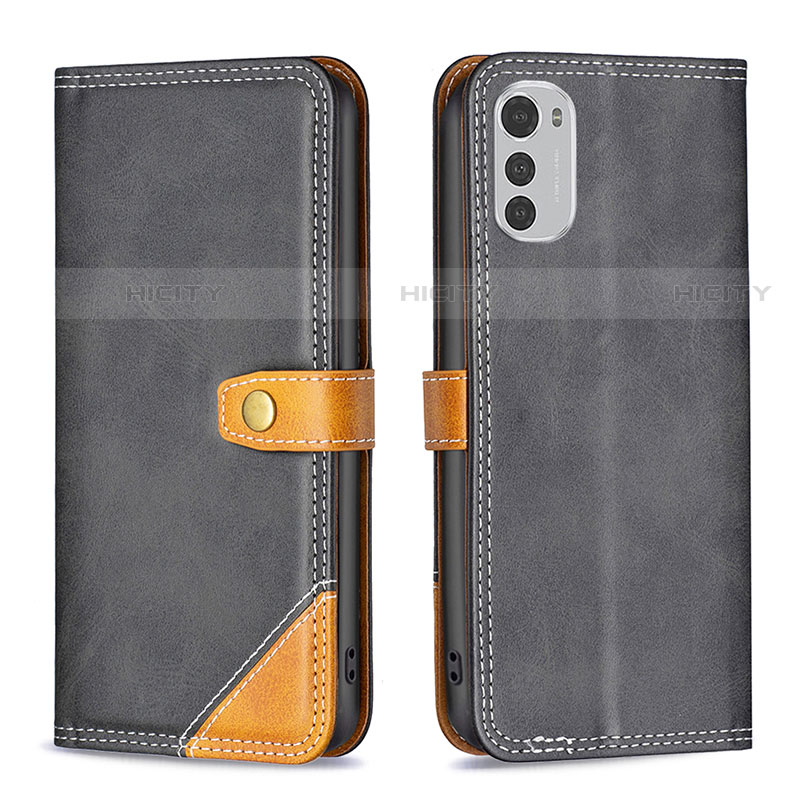 Funda de Cuero Cartera con Soporte Carcasa B02F para Motorola Moto E32