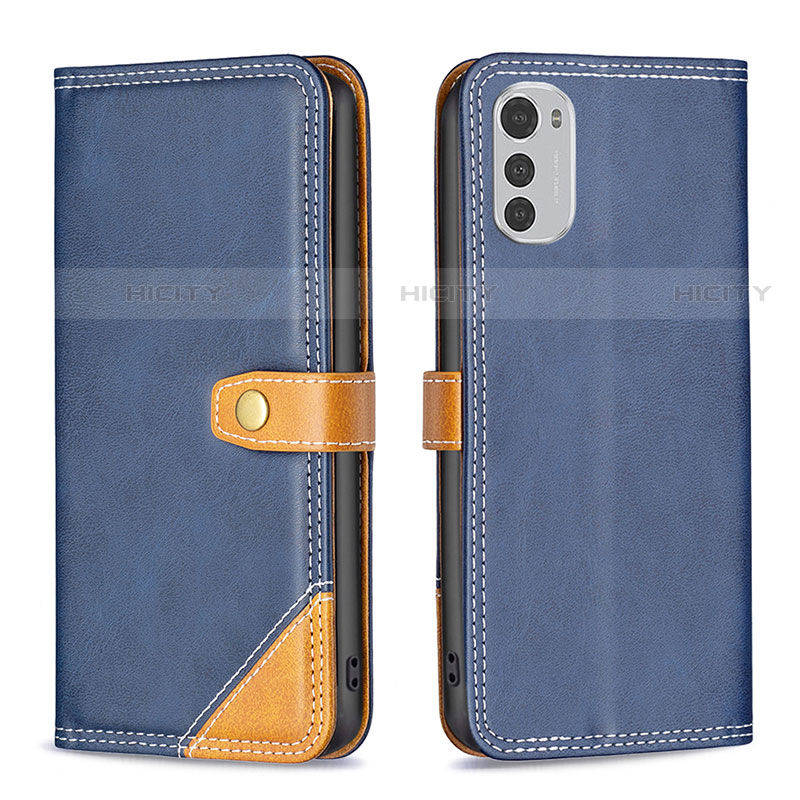 Funda de Cuero Cartera con Soporte Carcasa B02F para Motorola Moto E32