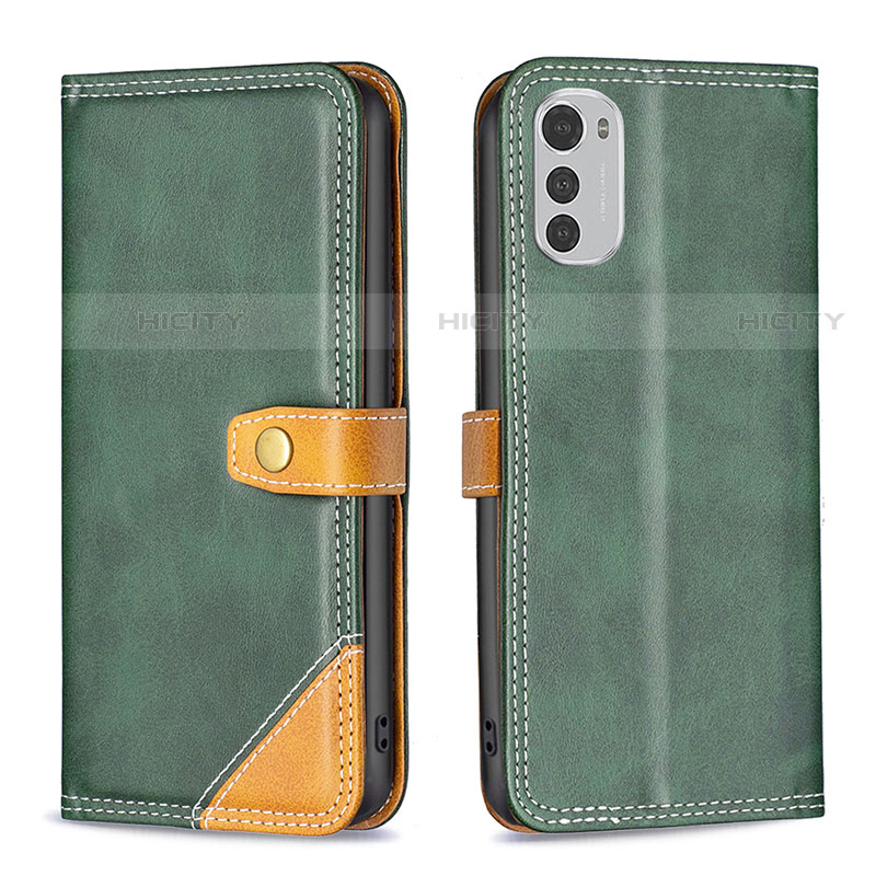 Funda de Cuero Cartera con Soporte Carcasa B02F para Motorola Moto E32