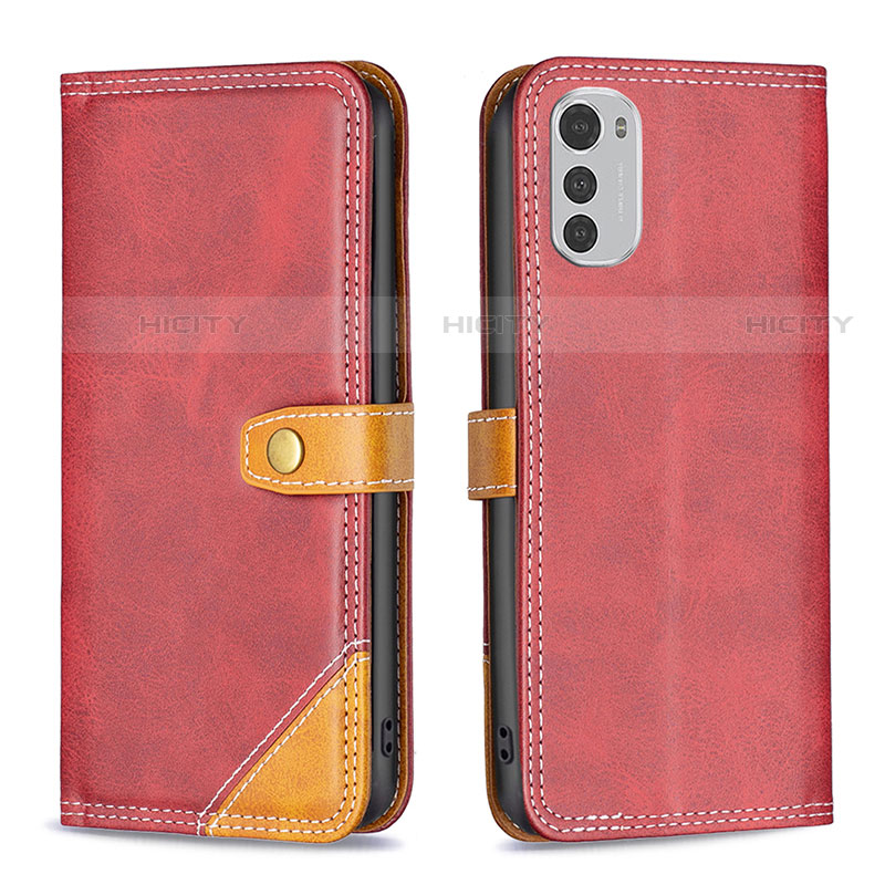 Funda de Cuero Cartera con Soporte Carcasa B02F para Motorola Moto E32