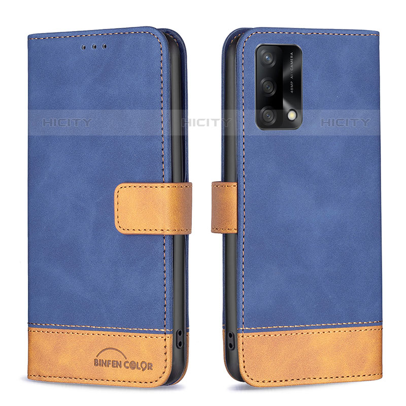 Funda de Cuero Cartera con Soporte Carcasa B02F para Oppo A74 4G