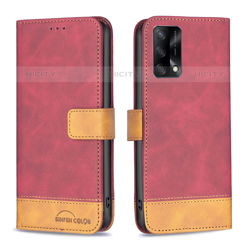 Funda de Cuero Cartera con Soporte Carcasa B02F para Oppo A74 4G