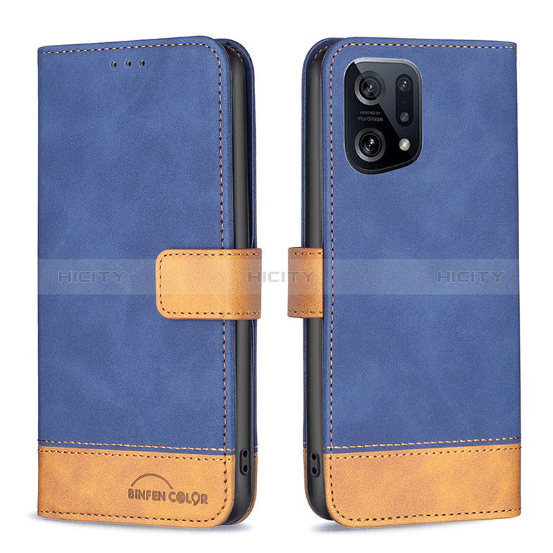 Funda de Cuero Cartera con Soporte Carcasa B02F para Oppo Find X5 5G