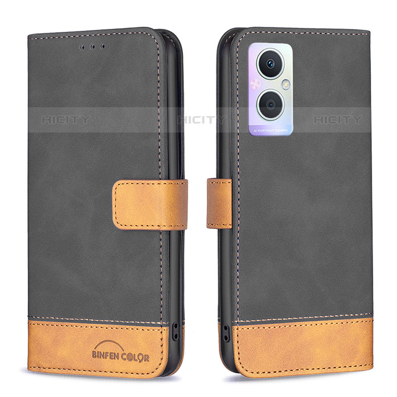 Funda de Cuero Cartera con Soporte Carcasa B02F para Oppo Reno7 Z 5G