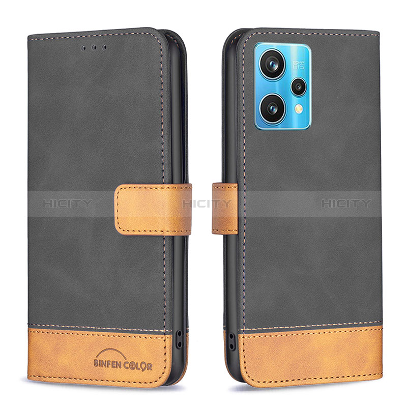 Funda de Cuero Cartera con Soporte Carcasa B02F para Realme 9 4G