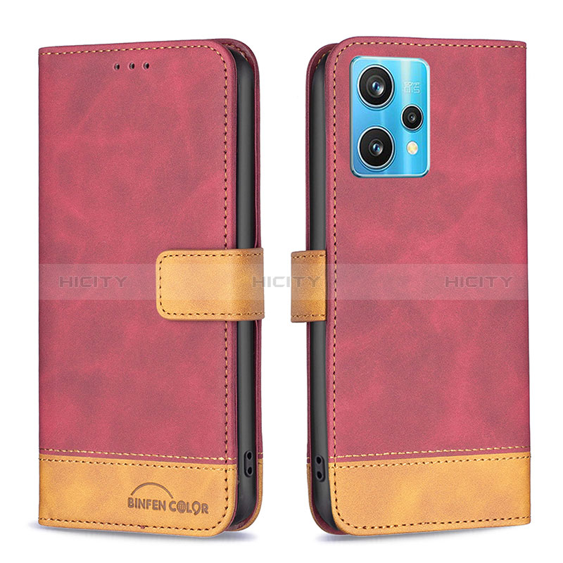 Funda de Cuero Cartera con Soporte Carcasa B02F para Realme 9 4G