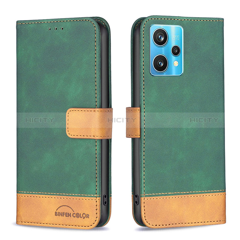 Funda de Cuero Cartera con Soporte Carcasa B02F para Realme 9 4G