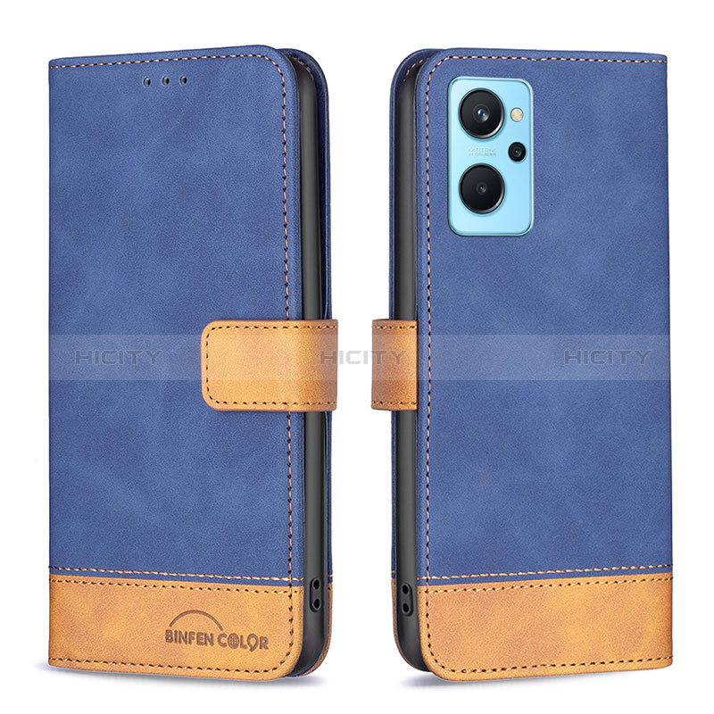 Funda de Cuero Cartera con Soporte Carcasa B02F para Realme 9i 4G