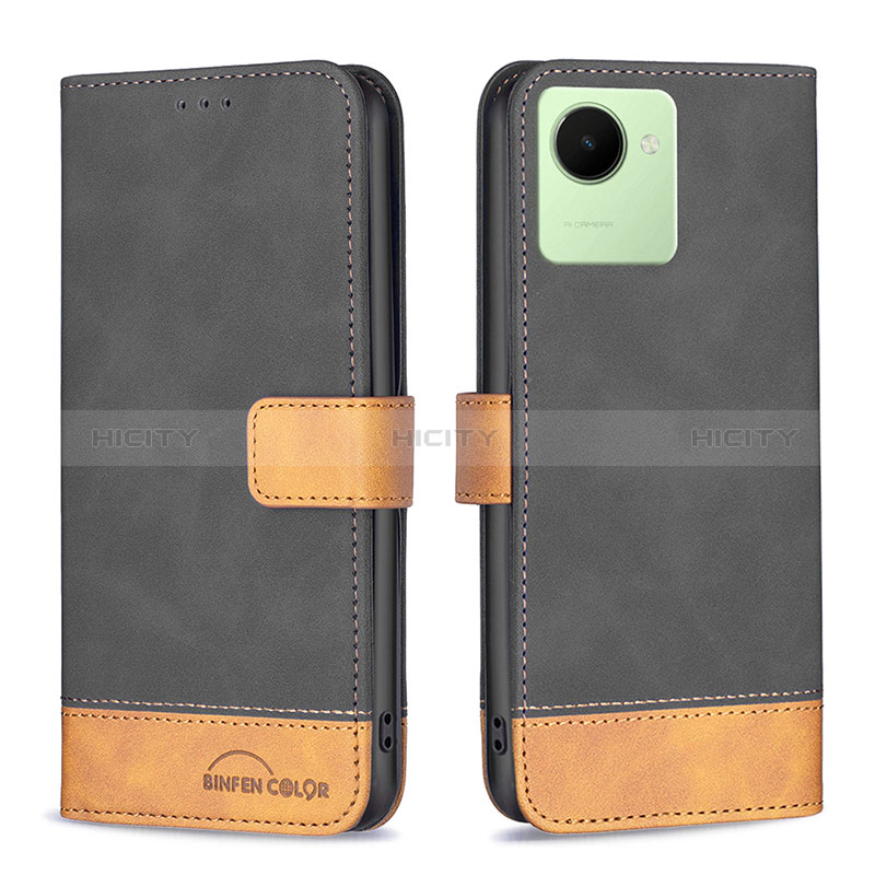 Funda de Cuero Cartera con Soporte Carcasa B02F para Realme C30s