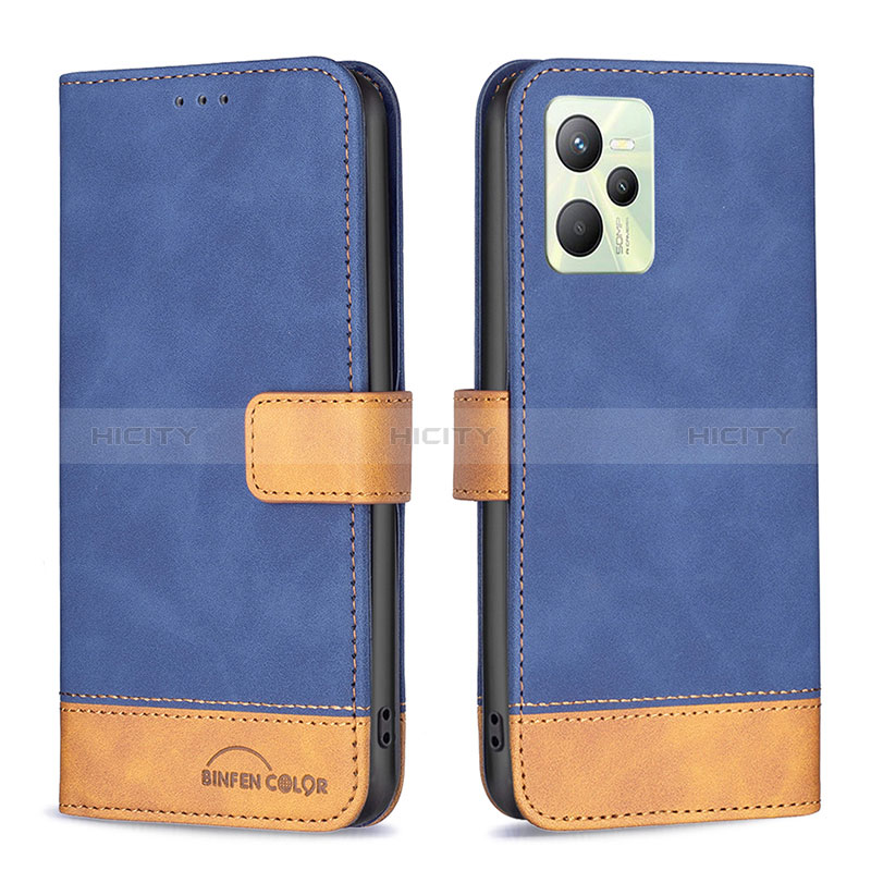 Funda de Cuero Cartera con Soporte Carcasa B02F para Realme Narzo 50A Prime