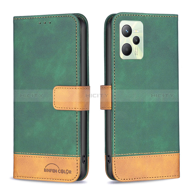 Funda de Cuero Cartera con Soporte Carcasa B02F para Realme Narzo 50A Prime