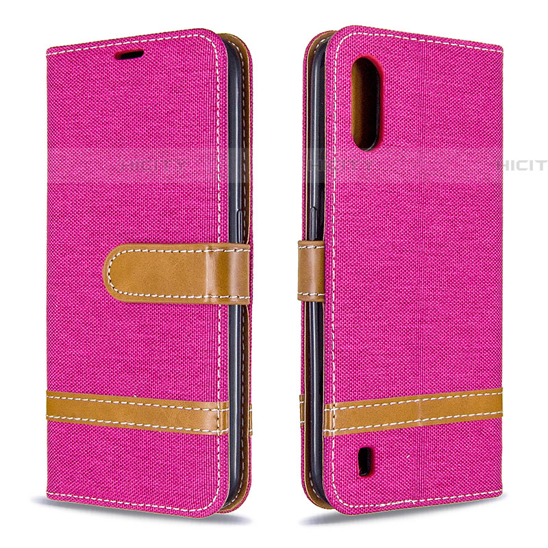 Funda de Cuero Cartera con Soporte Carcasa B02F para Samsung Galaxy A01 SM-A015