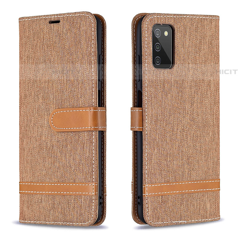 Funda de Cuero Cartera con Soporte Carcasa B02F para Samsung Galaxy A03s Oro