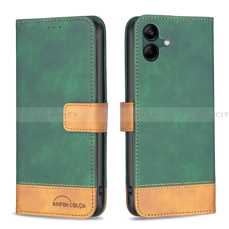 Funda de Cuero Cartera con Soporte Carcasa B02F para Samsung Galaxy A04 4G Verde