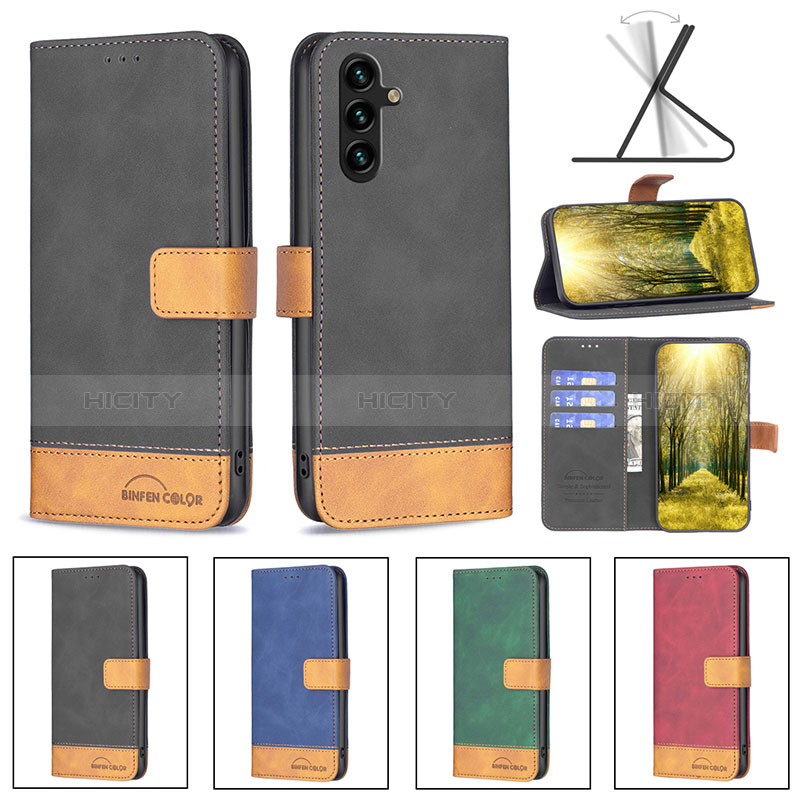 Funda de Cuero Cartera con Soporte Carcasa B02F para Samsung Galaxy A04s