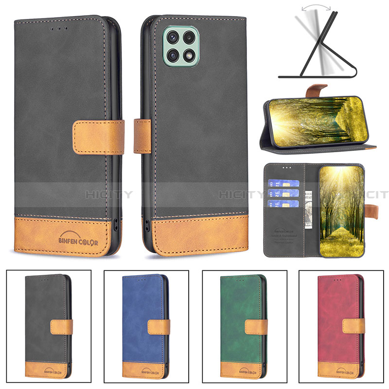 Funda de Cuero Cartera con Soporte Carcasa B02F para Samsung Galaxy A22 5G