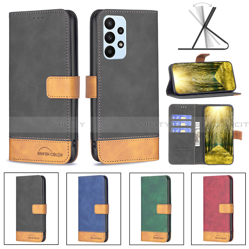 Funda de Cuero Cartera con Soporte Carcasa B02F para Samsung Galaxy A23 4G