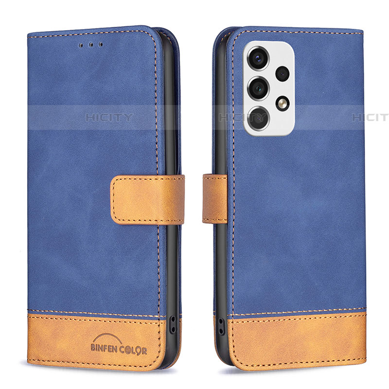 Funda de Cuero Cartera con Soporte Carcasa B02F para Samsung Galaxy A53 5G Azul