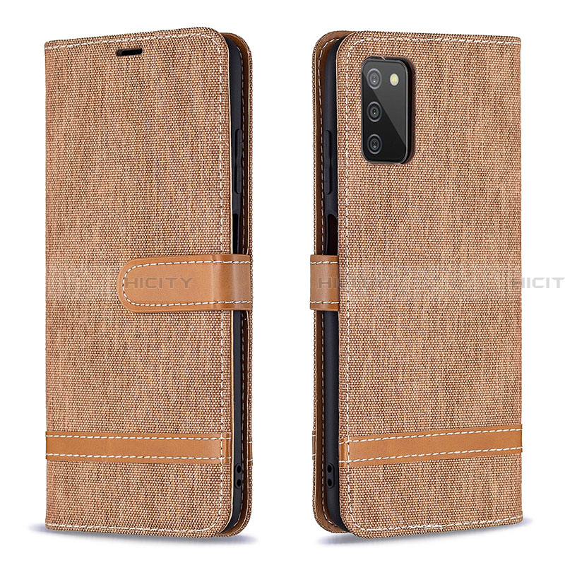 Funda de Cuero Cartera con Soporte Carcasa B02F para Samsung Galaxy F02S SM-E025F Oro