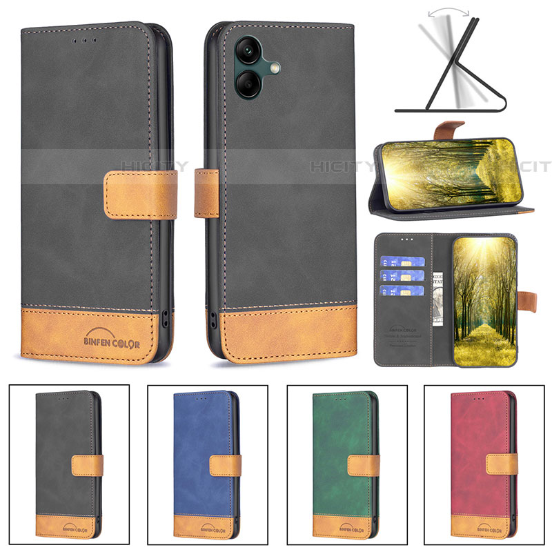 Funda de Cuero Cartera con Soporte Carcasa B02F para Samsung Galaxy F04