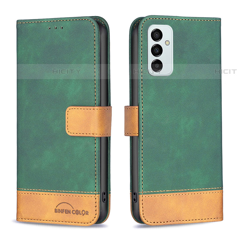 Funda de Cuero Cartera con Soporte Carcasa B02F para Samsung Galaxy F23 5G Verde