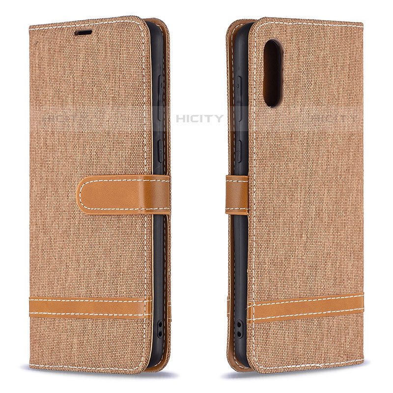 Funda de Cuero Cartera con Soporte Carcasa B02F para Samsung Galaxy M02 Oro