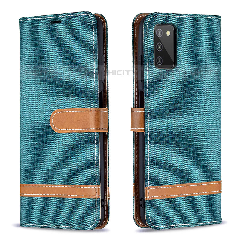 Funda de Cuero Cartera con Soporte Carcasa B02F para Samsung Galaxy M02s Verde