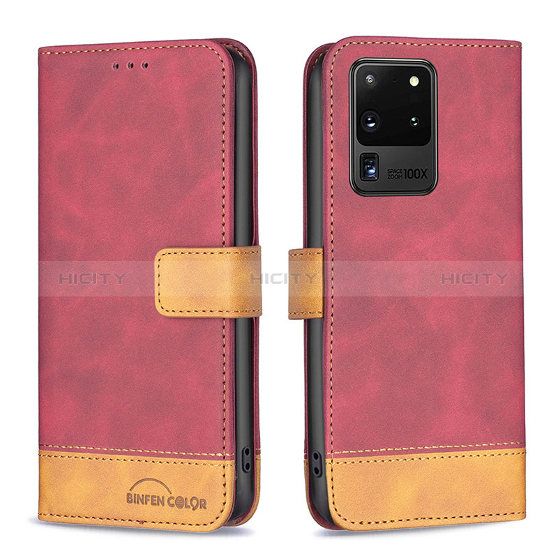 Funda de Cuero Cartera con Soporte Carcasa B02F para Samsung Galaxy S20 Ultra 5G