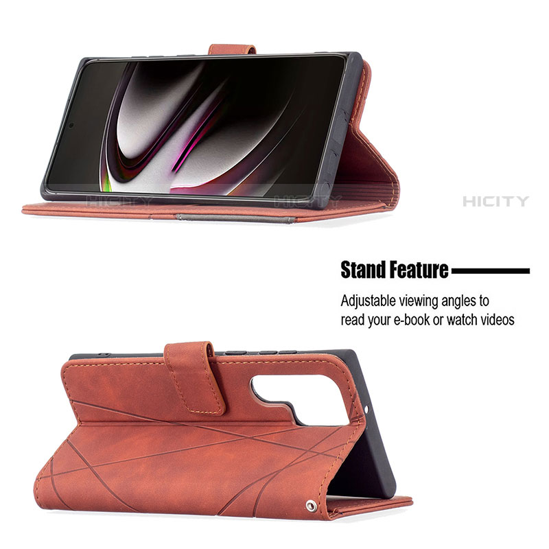 Funda de Cuero Cartera con Soporte Carcasa B02F para Samsung Galaxy S21 Ultra 5G