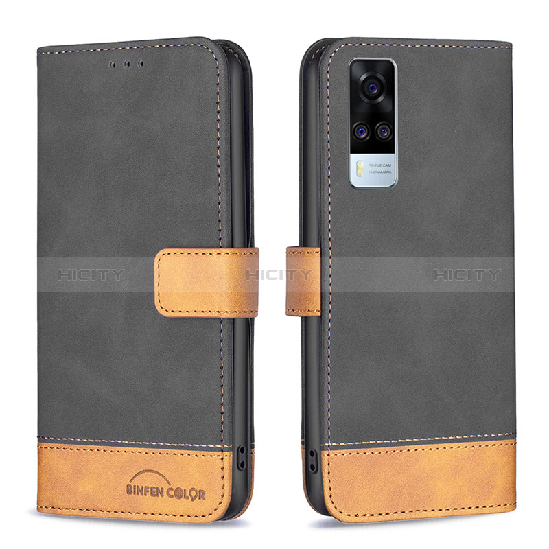 Funda de Cuero Cartera con Soporte Carcasa B02F para Vivo Y53s 4G