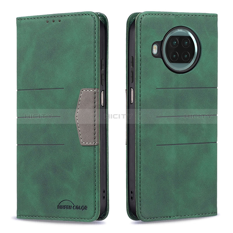 Funda de Cuero Cartera con Soporte Carcasa B02F para Xiaomi Mi 10i 5G Verde