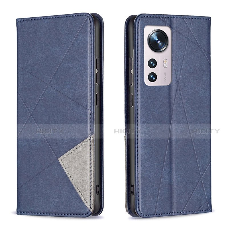 Funda de Cuero Cartera con Soporte Carcasa B02F para Xiaomi Mi 12 5G Azul