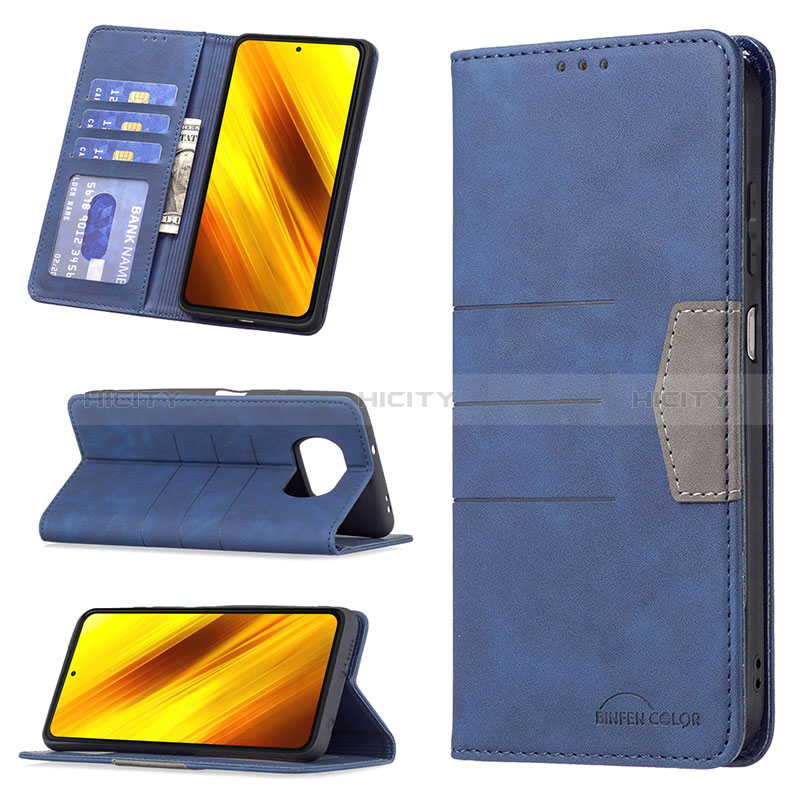 Funda de Cuero Cartera con Soporte Carcasa B02F para Xiaomi Poco X3 Pro