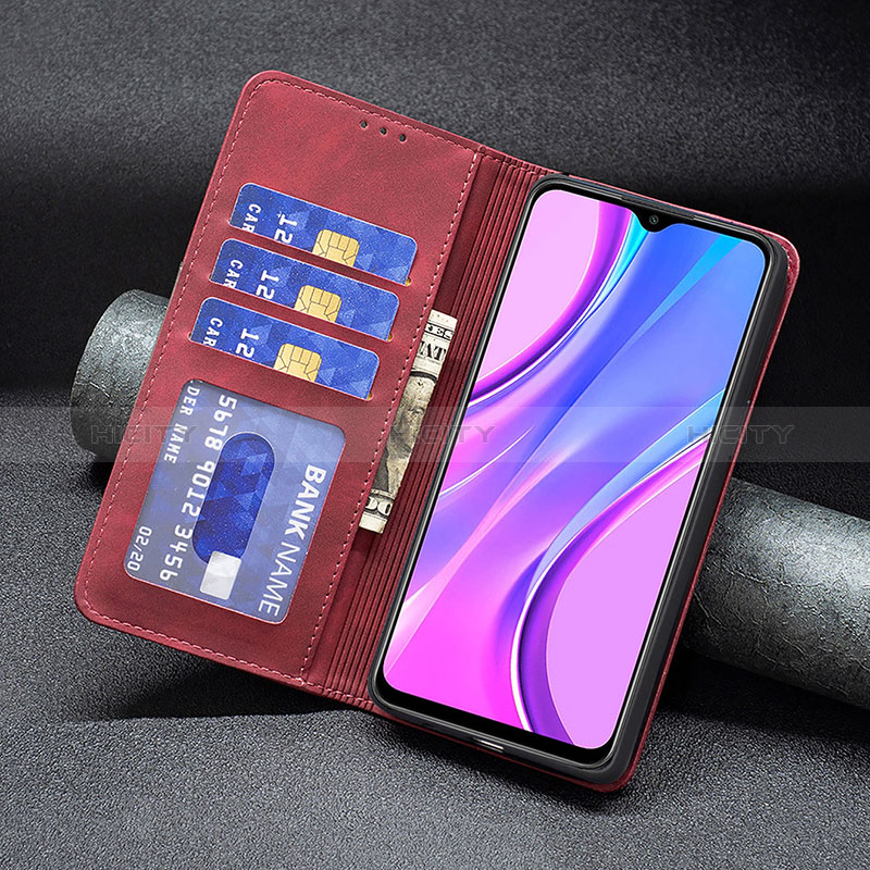 Funda de Cuero Cartera con Soporte Carcasa B02F para Xiaomi Redmi 9