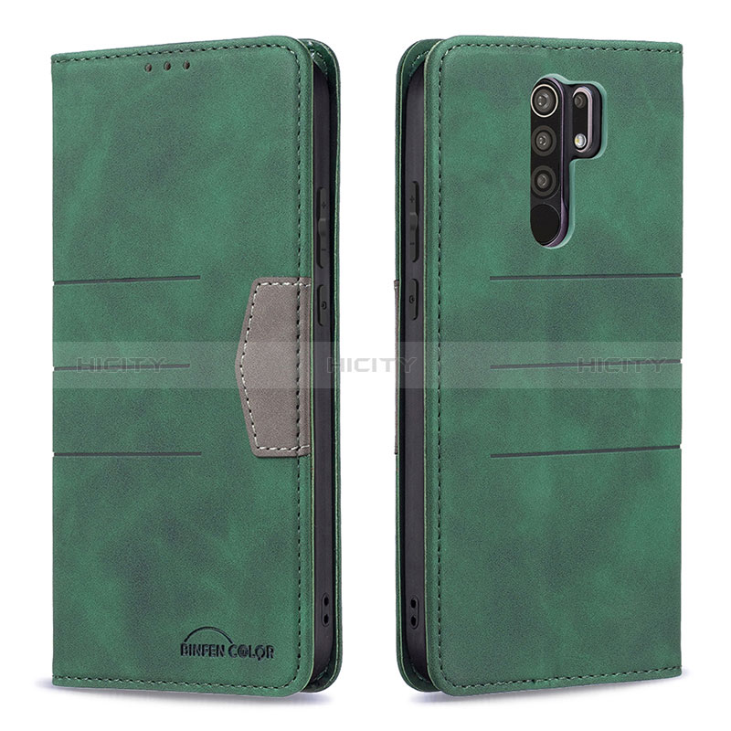 Funda de Cuero Cartera con Soporte Carcasa B02F para Xiaomi Redmi 9