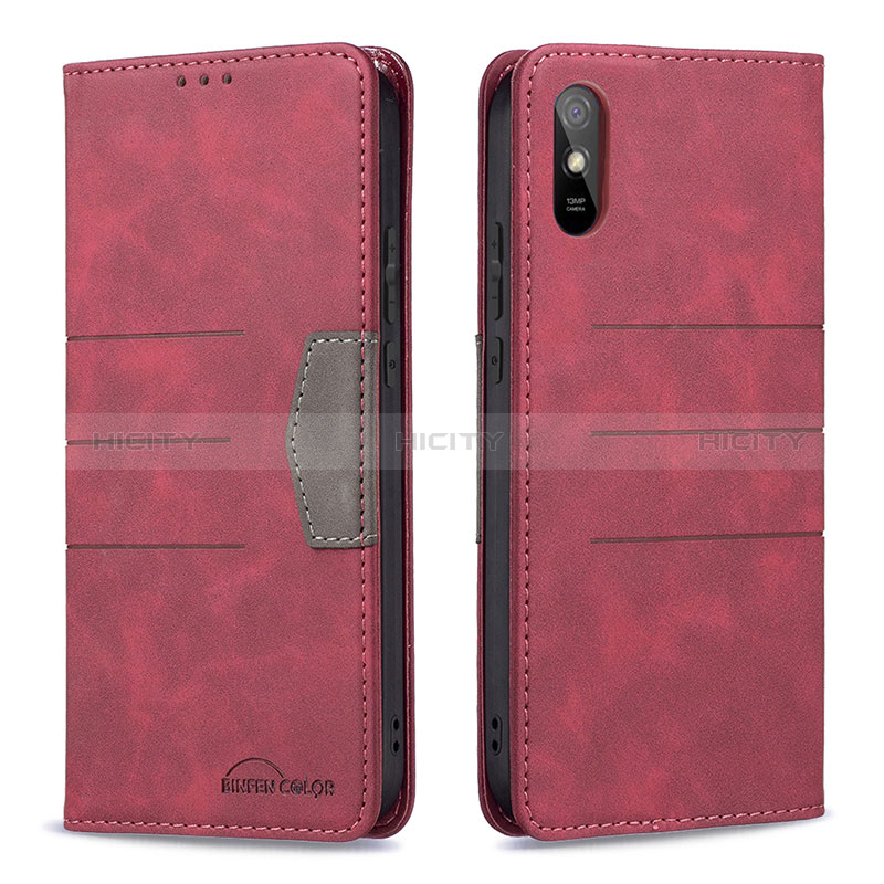 Funda de Cuero Cartera con Soporte Carcasa B02F para Xiaomi Redmi 9i