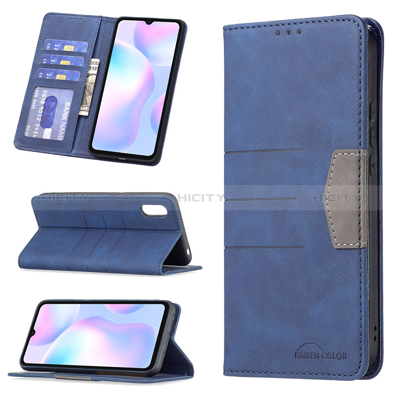 Funda de Cuero Cartera con Soporte Carcasa B02F para Xiaomi Redmi 9i