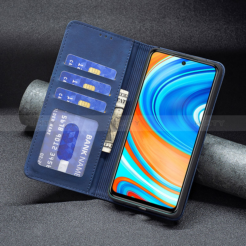 Funda de Cuero Cartera con Soporte Carcasa B02F para Xiaomi Redmi Note 9 Pro