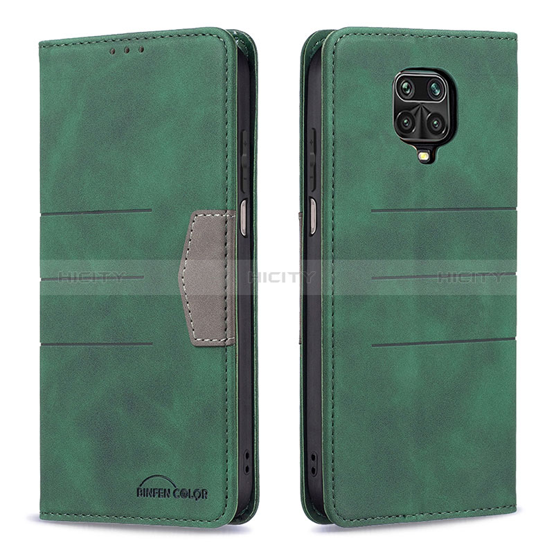 Funda de Cuero Cartera con Soporte Carcasa B02F para Xiaomi Redmi Note 9 Pro