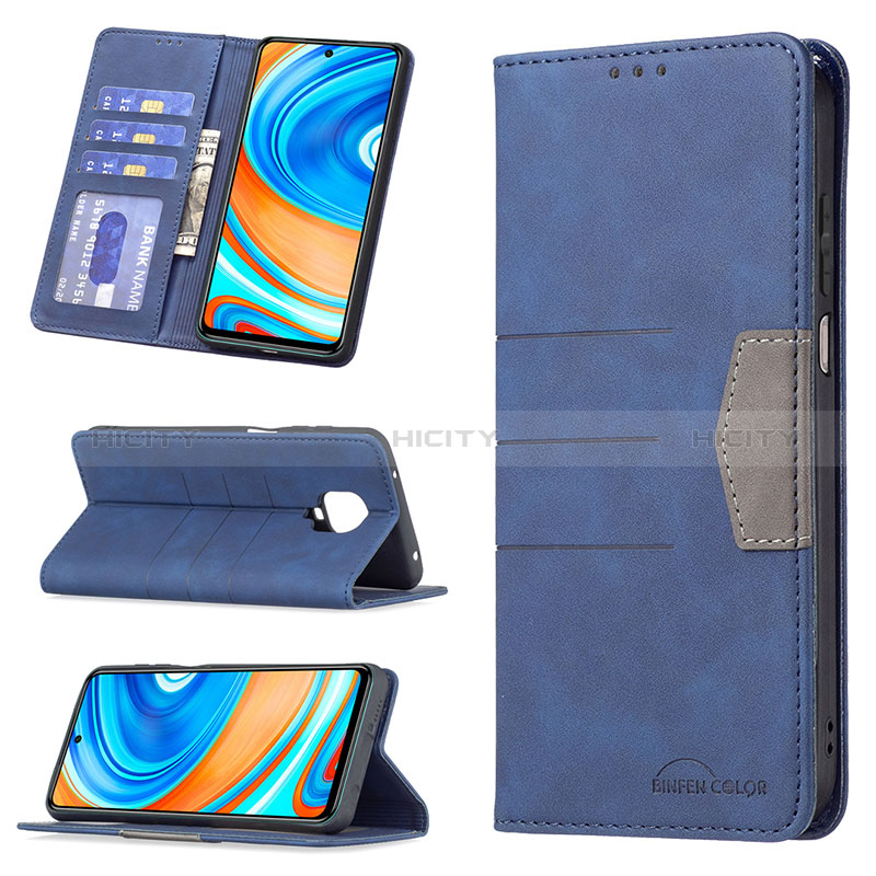 Funda de Cuero Cartera con Soporte Carcasa B02F para Xiaomi Redmi Note 9S