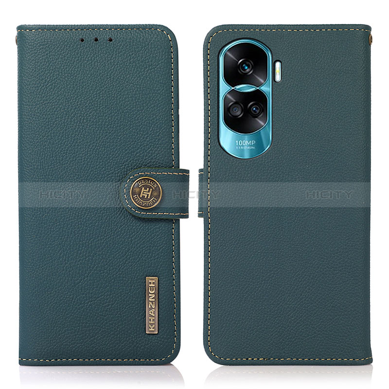 Funda de Cuero Cartera con Soporte Carcasa B02H para Huawei Honor 90 Lite 5G Verde