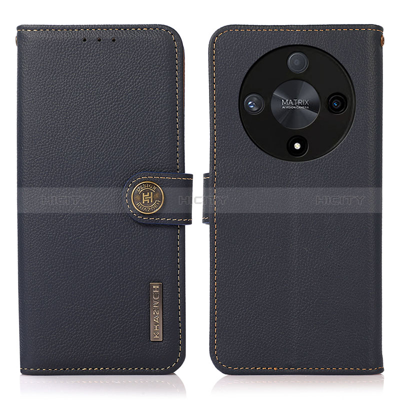 Funda de Cuero Cartera con Soporte Carcasa B02H para Huawei Honor X9b 5G Azul