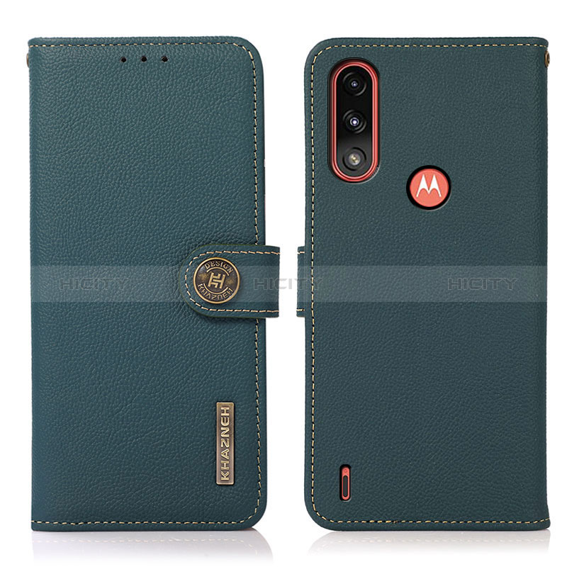 Funda de Cuero Cartera con Soporte Carcasa B02H para Motorola Moto E7 Power