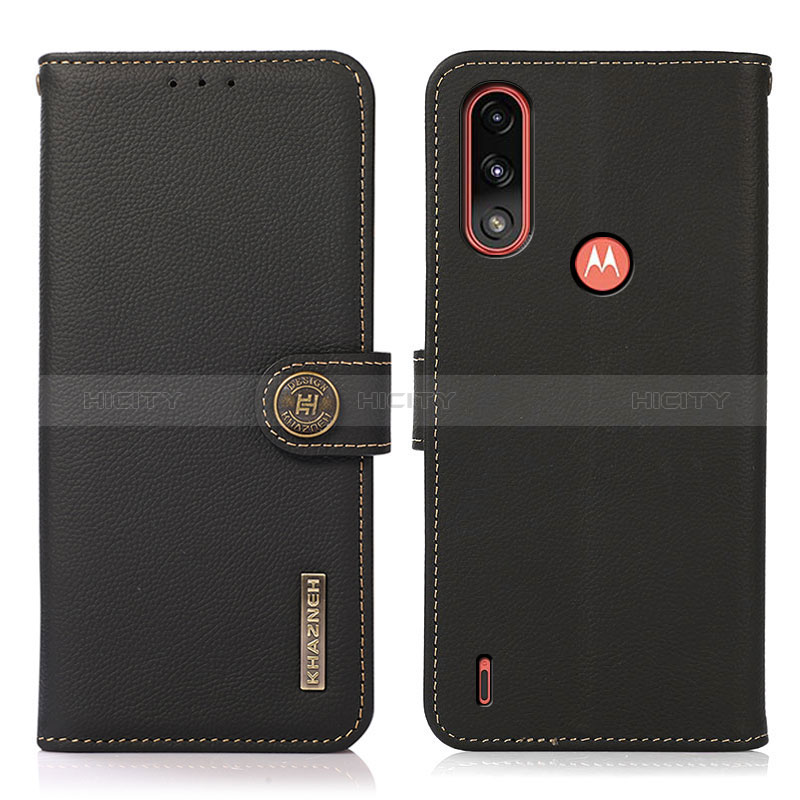 Funda de Cuero Cartera con Soporte Carcasa B02H para Motorola Moto E7 Power