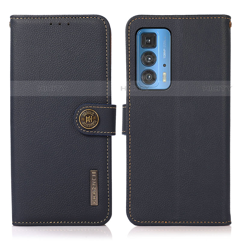 Funda de Cuero Cartera con Soporte Carcasa B02H para Motorola Moto Edge S Pro 5G Azul